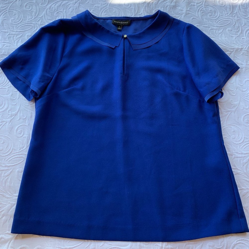 Banana Republic Peter Pan Collar Blouse SZ Large